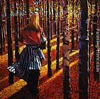 Michael O'Toole She Walks Among the Black Poplars painting